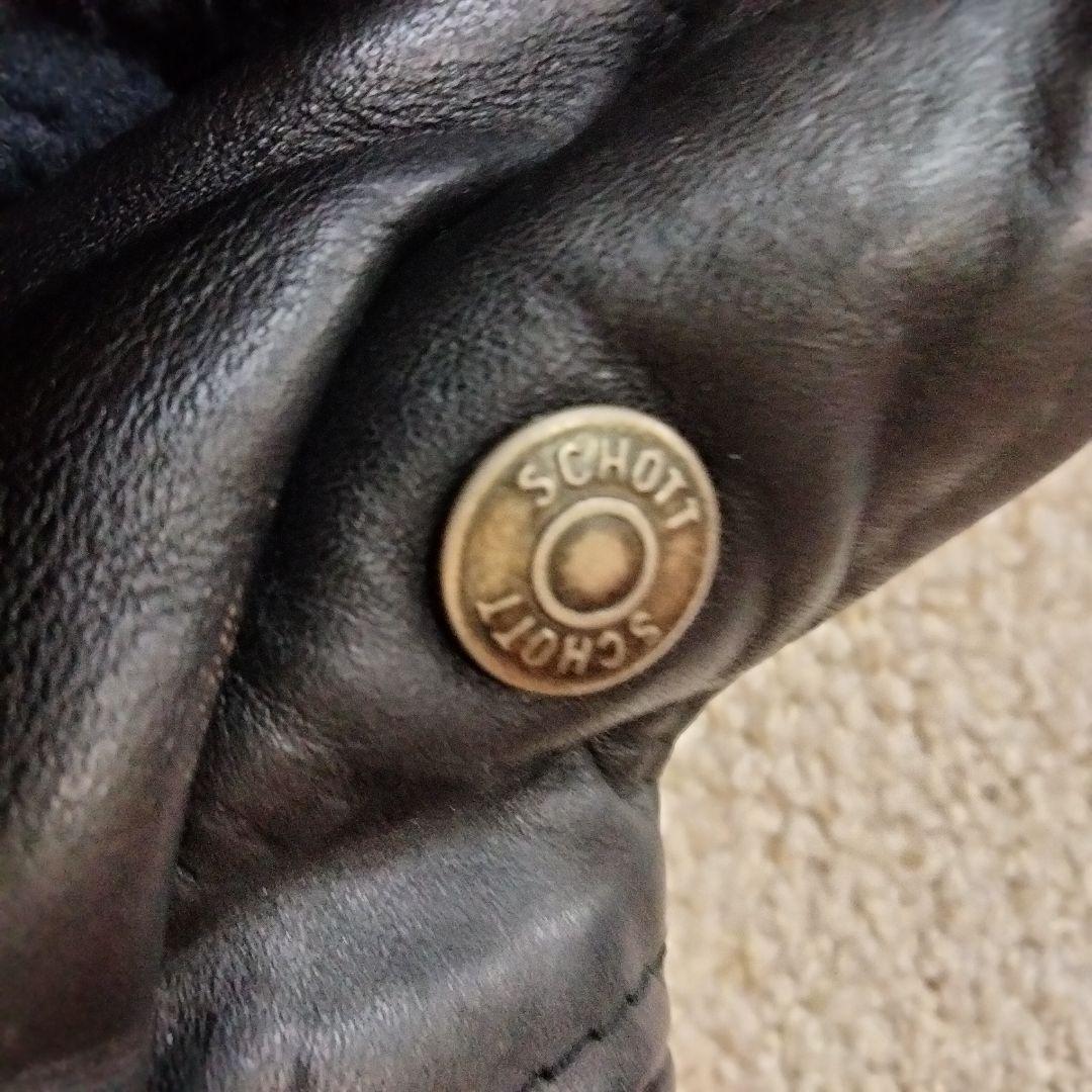 Schott ショット レザーシングルライダースジャケット 36　ライナー付き