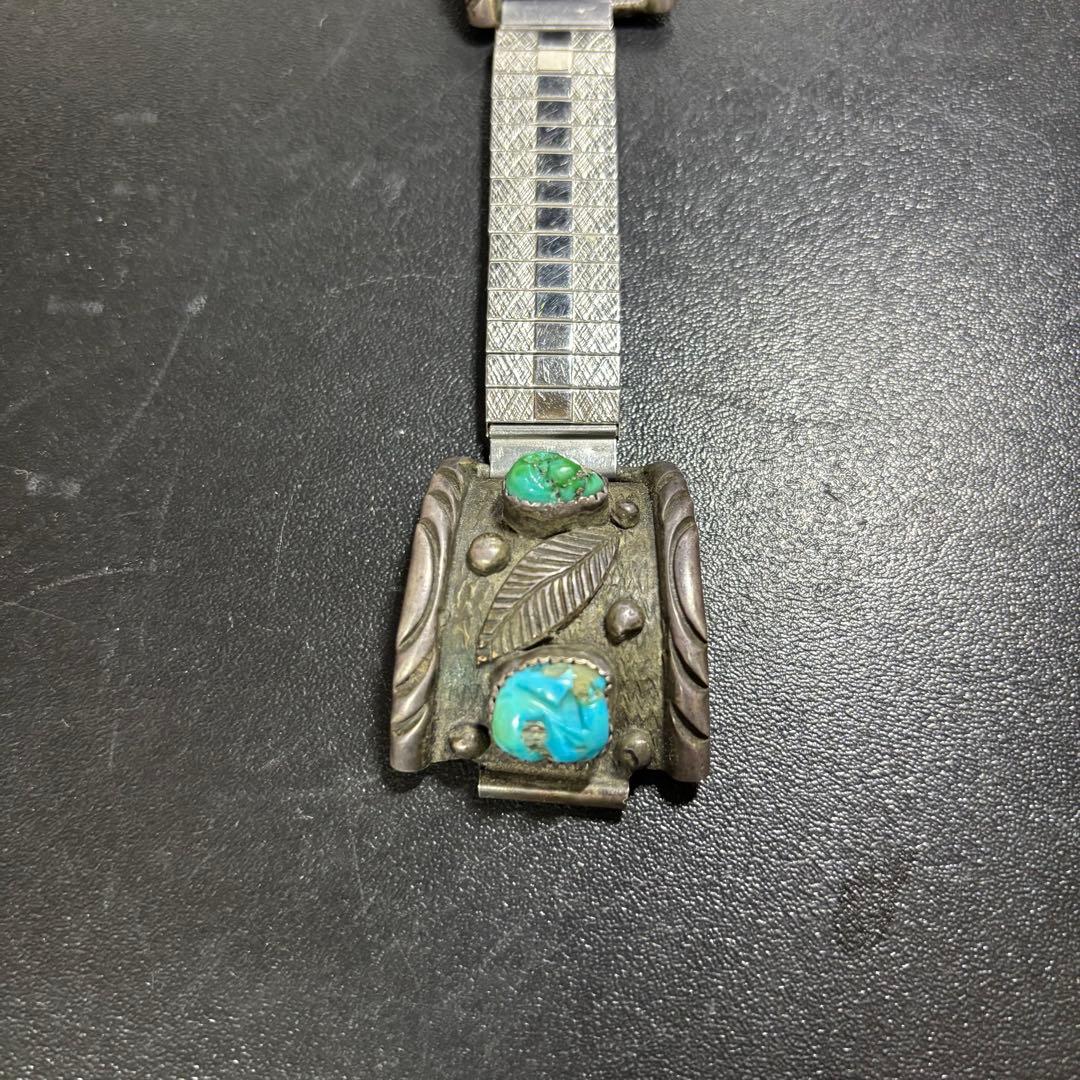 ナバホ族NAVAJO インディアンジュエリー メンズバングル時計ベルト