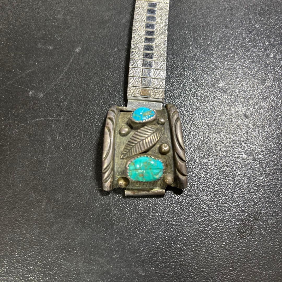 ナバホ族NAVAJO インディアンジュエリー メンズバングル時計ベルト