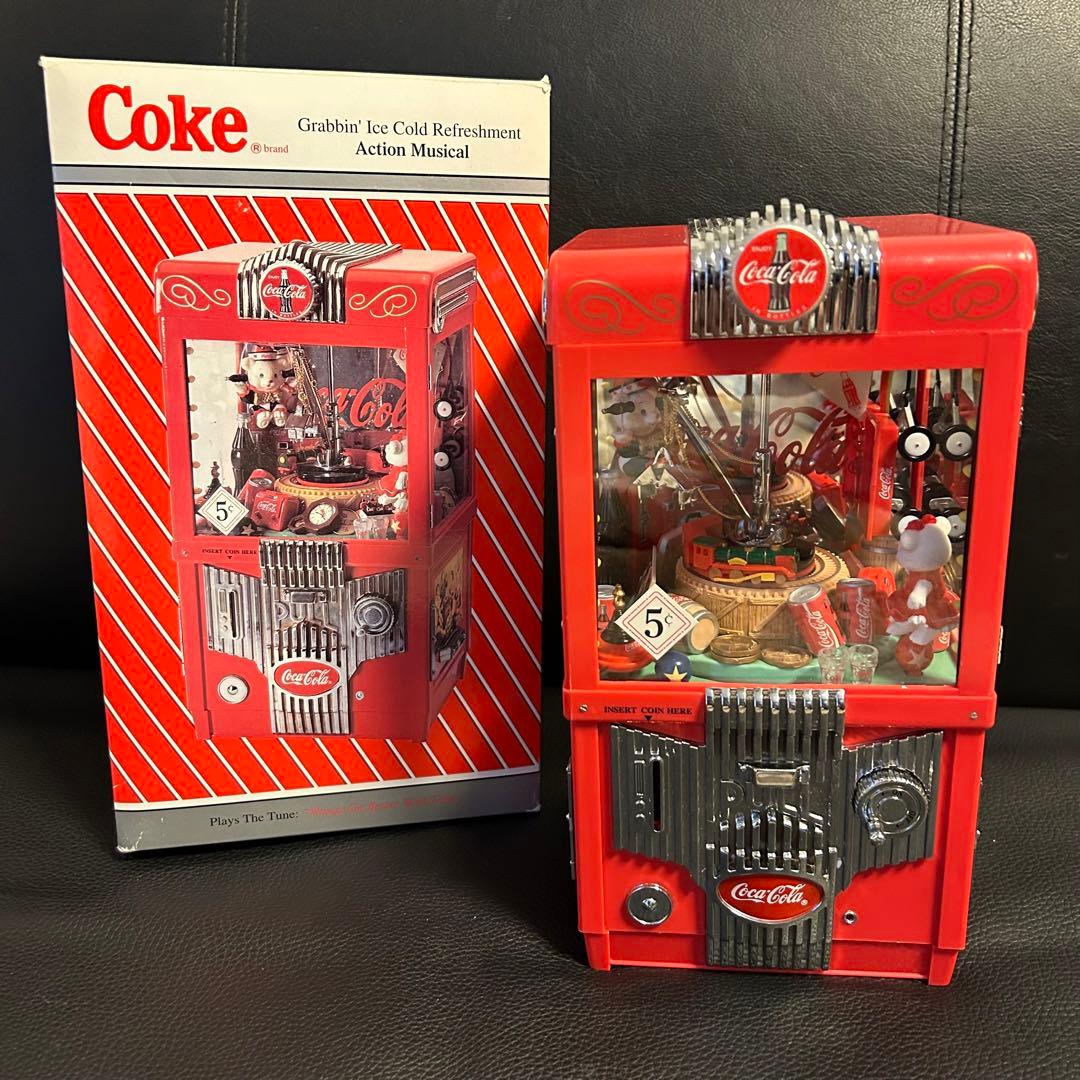 ★コカコーラ クレーンゲーム型オルゴール 貯金箱 エネスコエネスコ★ビンテージ