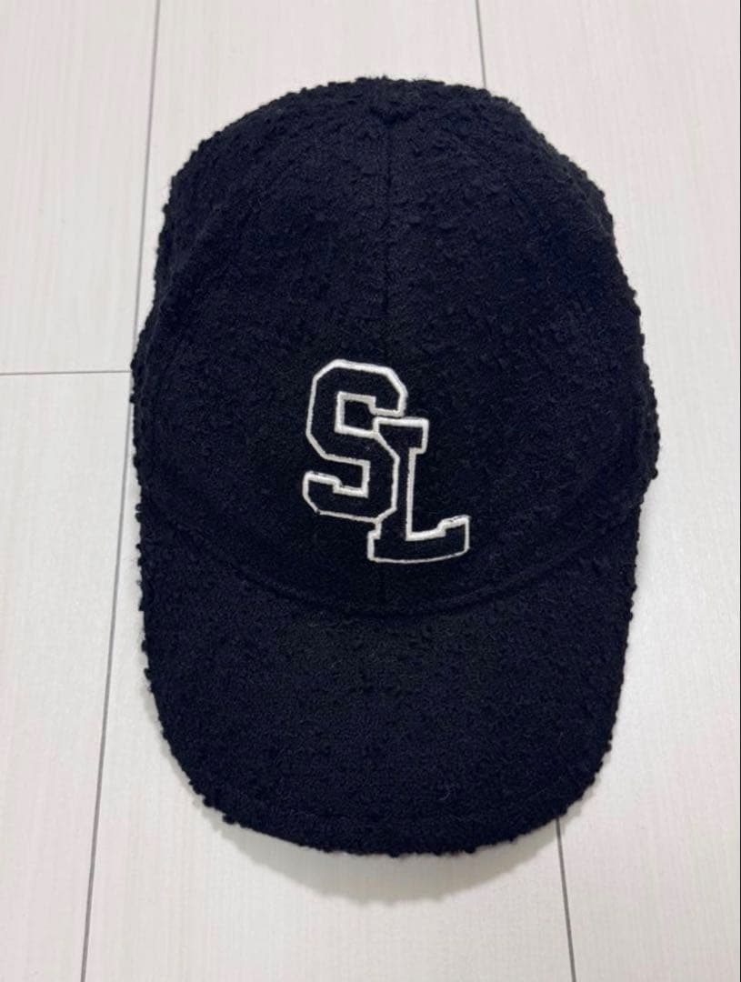 SAINT LAURENT SLロゴ ツイードベースボールキャップ