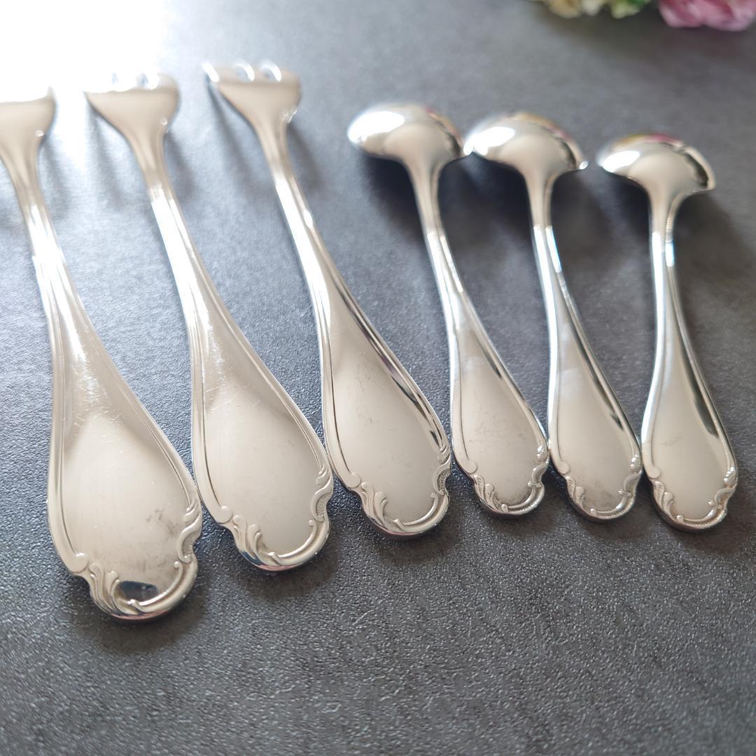 希少 美品 クリストフル ポンパドール ケーキフォーク コーヒースプーン 6点