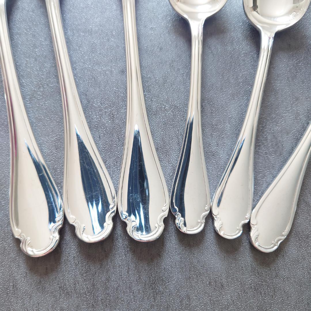 希少 美品 クリストフル ポンパドール ケーキフォーク コーヒースプーン 6点