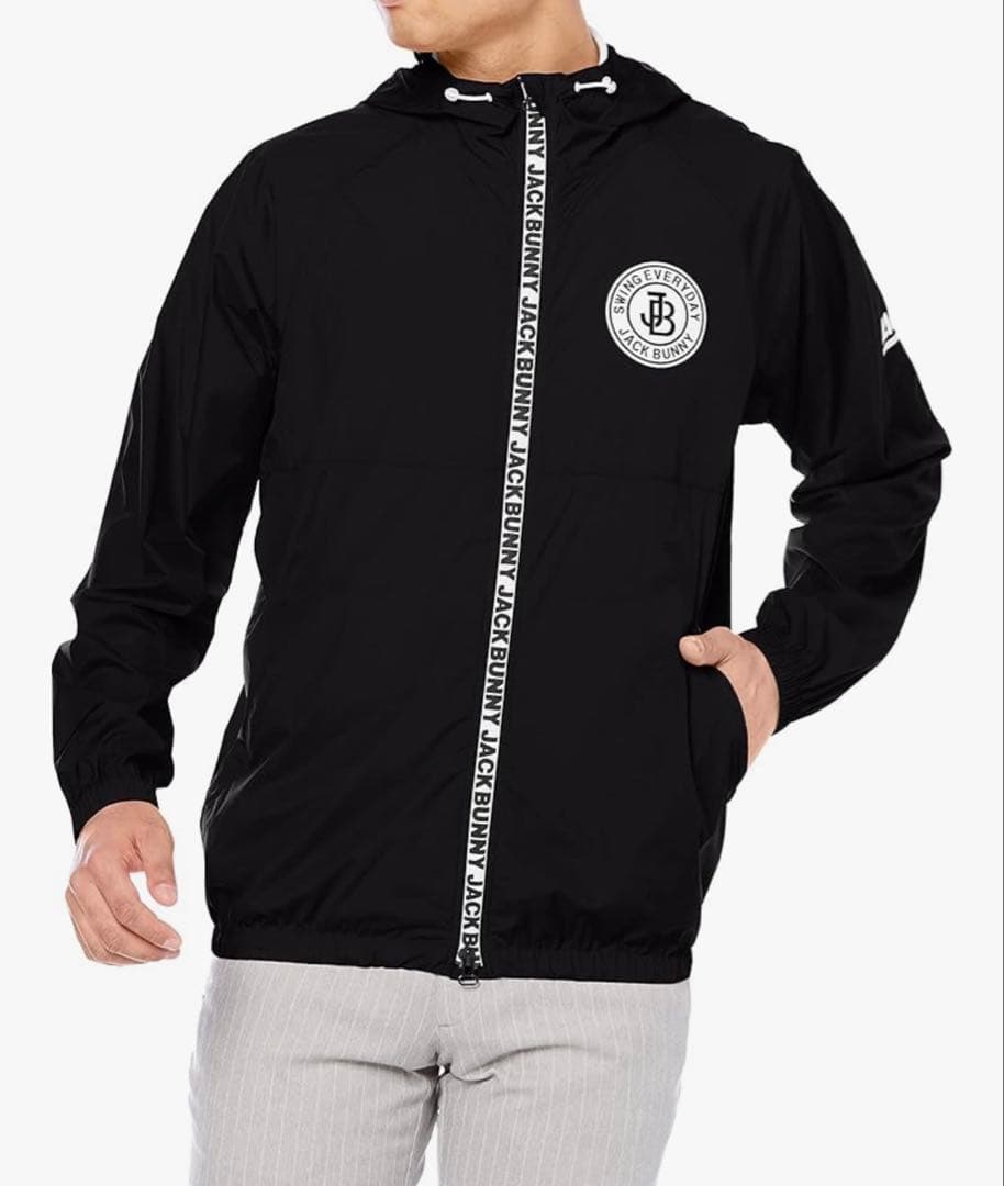 ジャックバニーメンズ 撥水 フルジップブルゾンブラック