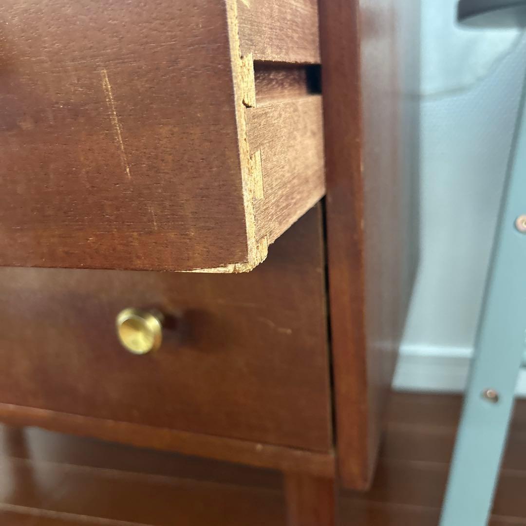 アンティーク木製チェスト5段引き出し