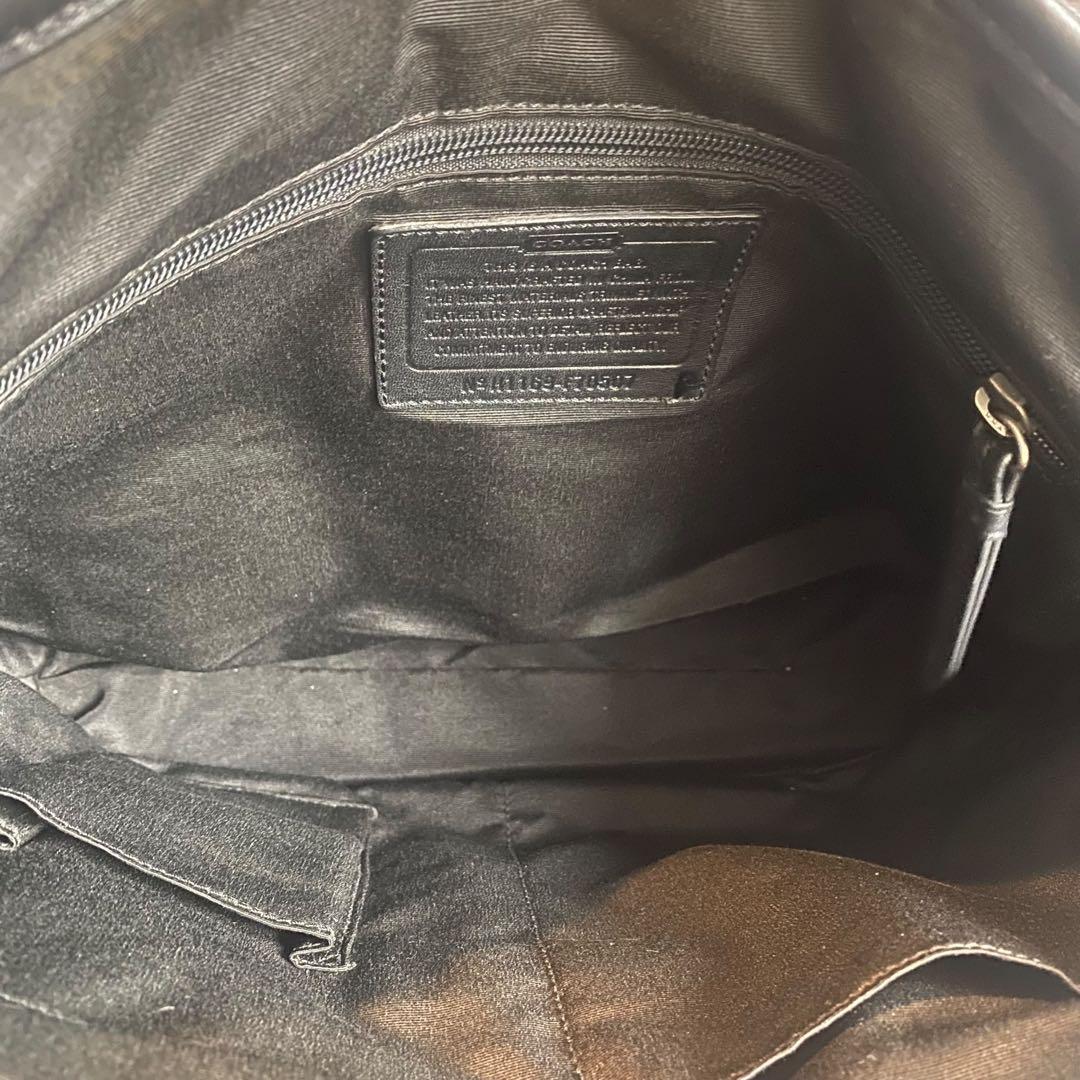 美品 COACH コーチ ショルダーバッグ キルテッドメッセンジャー ブラック