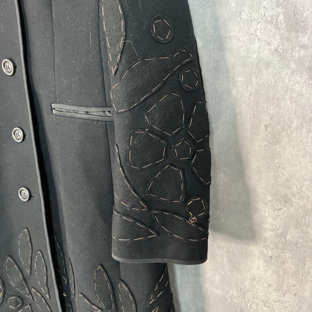 MOSCHINO フラワー刺繍 ロングコート