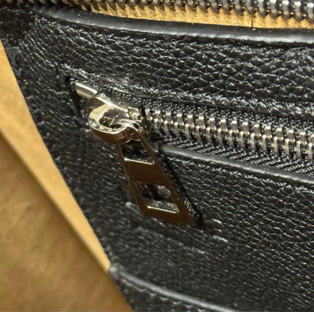 【美品】ロエベ　バックルジッパートート 黒 バッグチャーム付