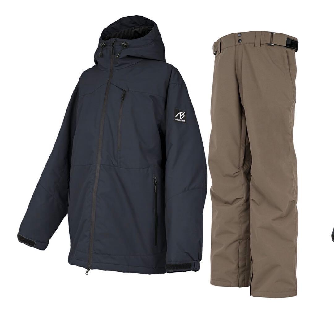 スノーボードウェアセット ブラック×ブラウン　XS 女性にも　スキーウェア