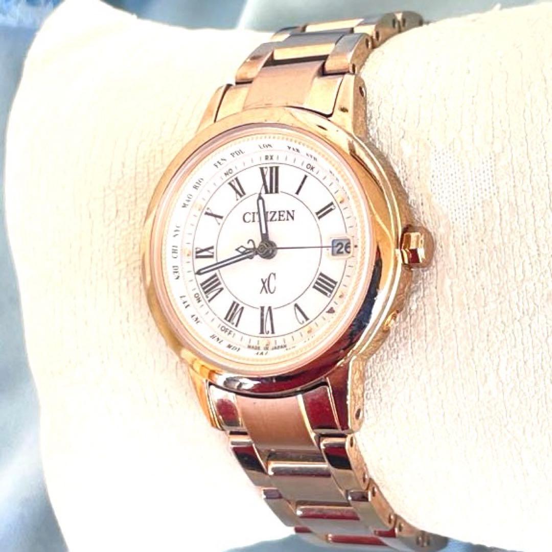 A美品❣xC　ハッピーフライトH240　サクラピンク　電波ソーラー 稼働