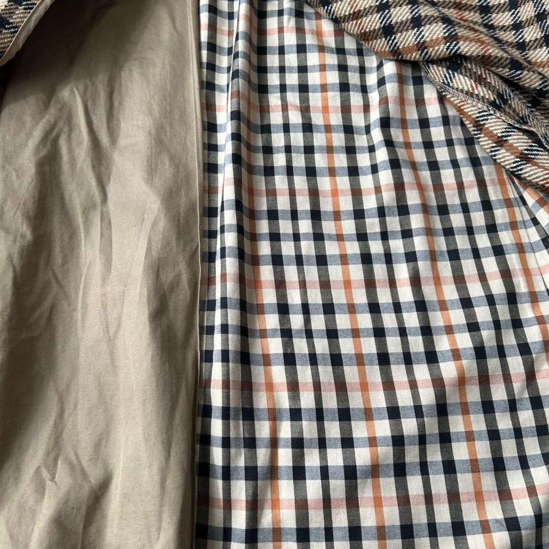 希少 DAKS ロング トレンチコート ハウスチェック ライナー ベルト