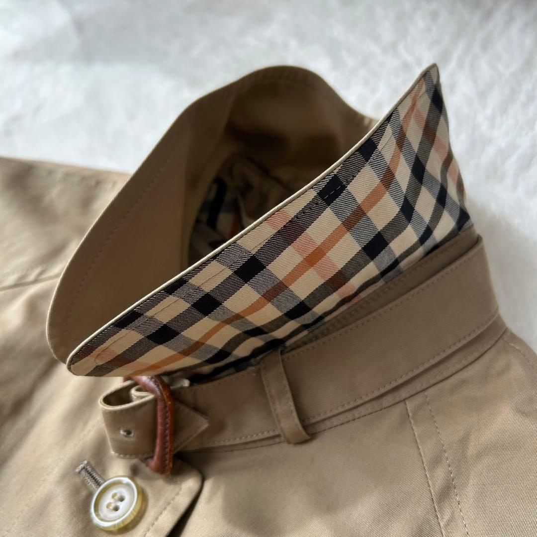 希少 DAKS ロング トレンチコート ハウスチェック ライナー ベルト