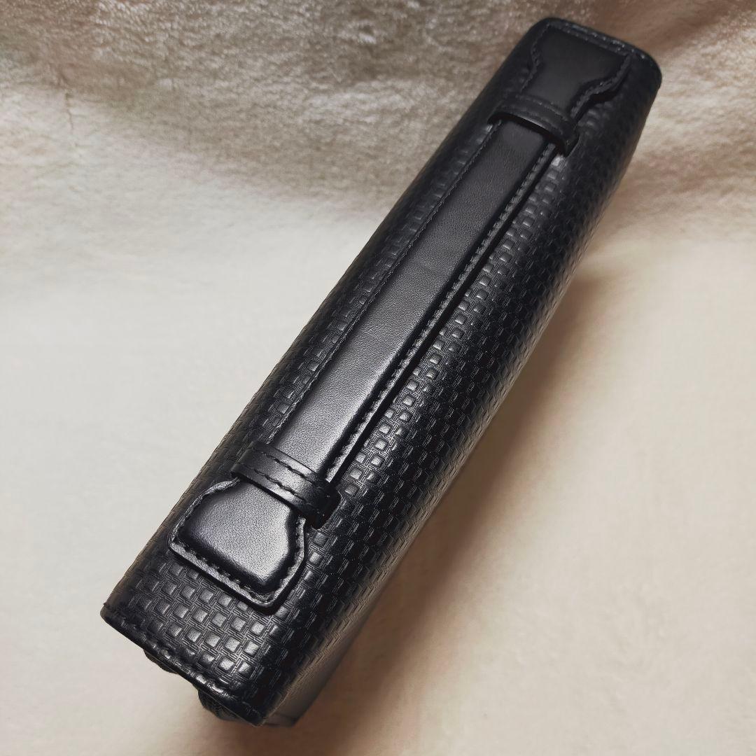 美品 ダンヒル レザー ラウンドファスナー オーガナイザー 財布 ブラック