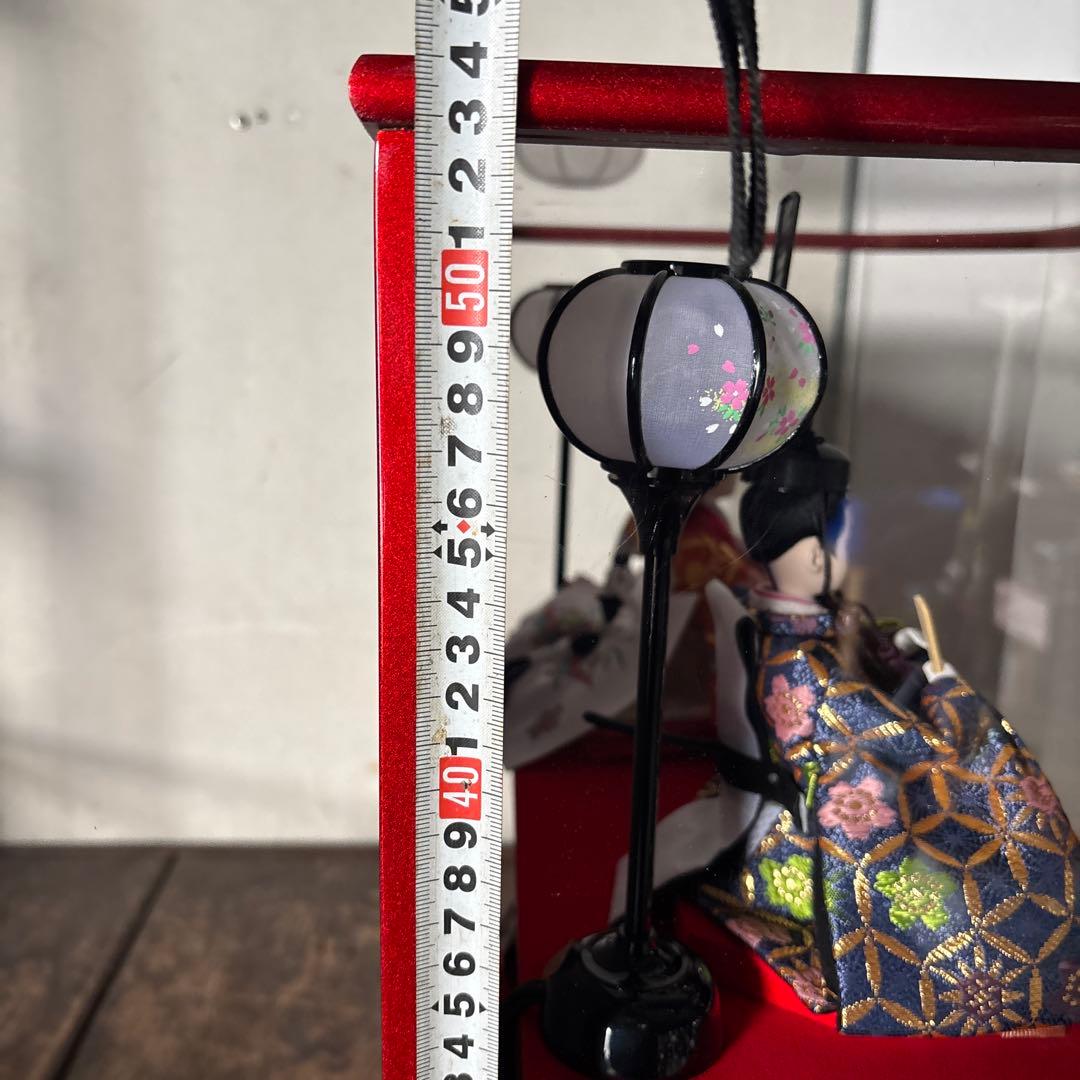 雛人形 2段 アクリルケース 高級木製道具