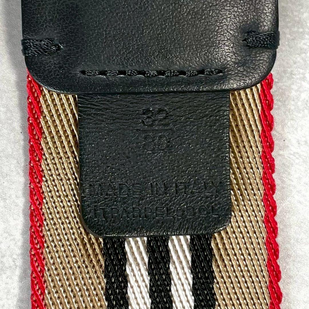 美品●BURBERRY ダブルDリング ベルト マルチカラー 約120cm