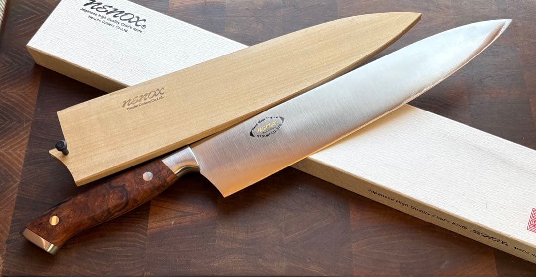 子の日　nenox 牛刀　270mm 包丁　ハイカーボン　ステンレス　洋包丁　鞘
