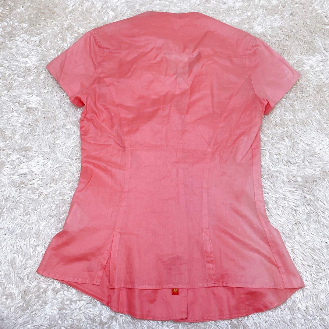 Vivienne Westwood 半袖ブラウス変形 シャツ オーブ刺繍 ピンク