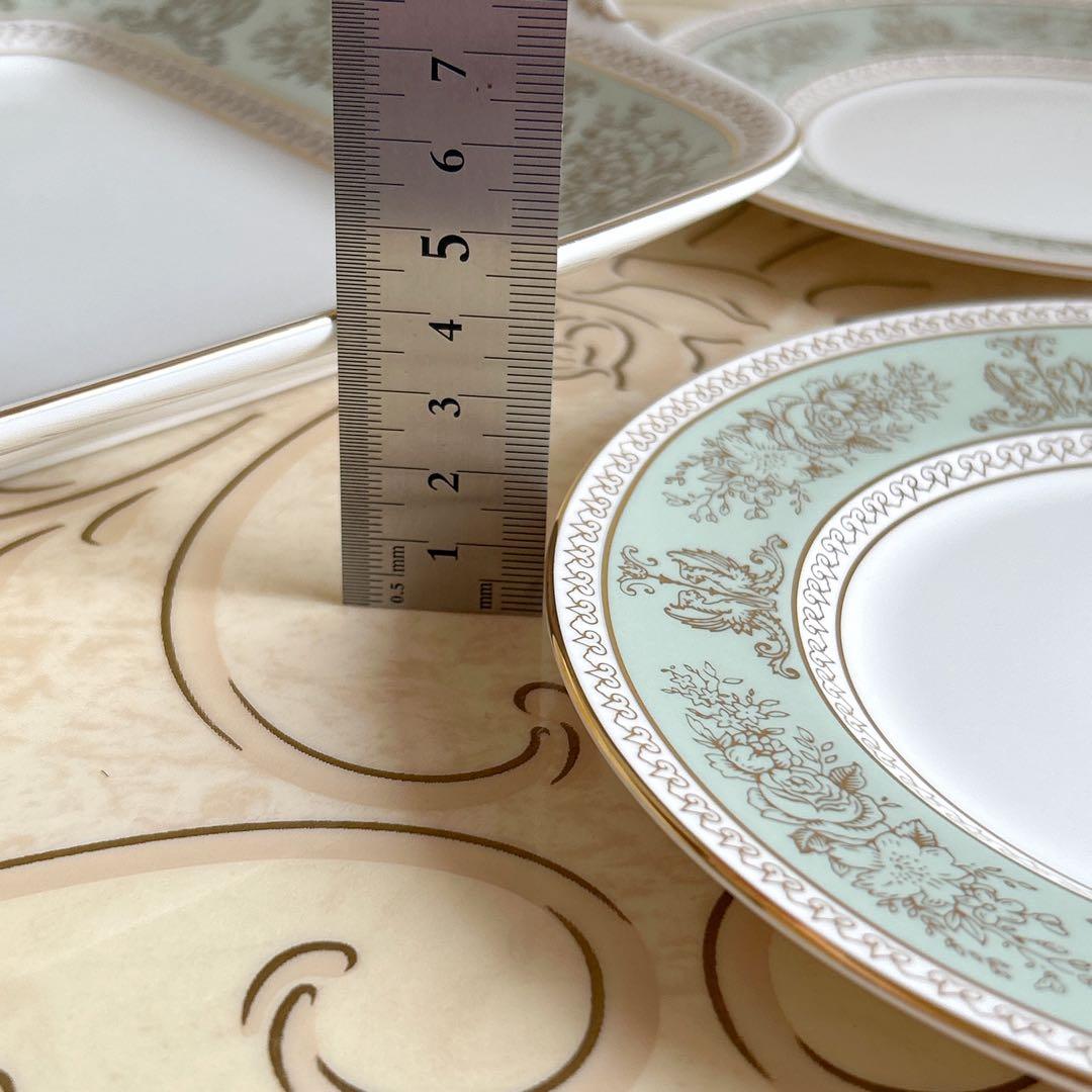 ウェッジウッド　コロンビア　セージグリーン　プレート　3点セット　大皿　ケーキ皿