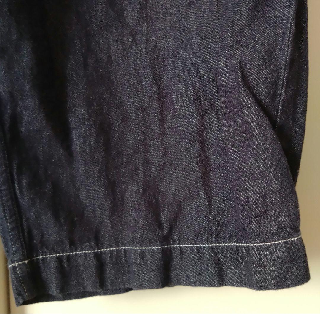 ネルすけ★yuni ユニ コットンリネン　デニムテーパードパンツ