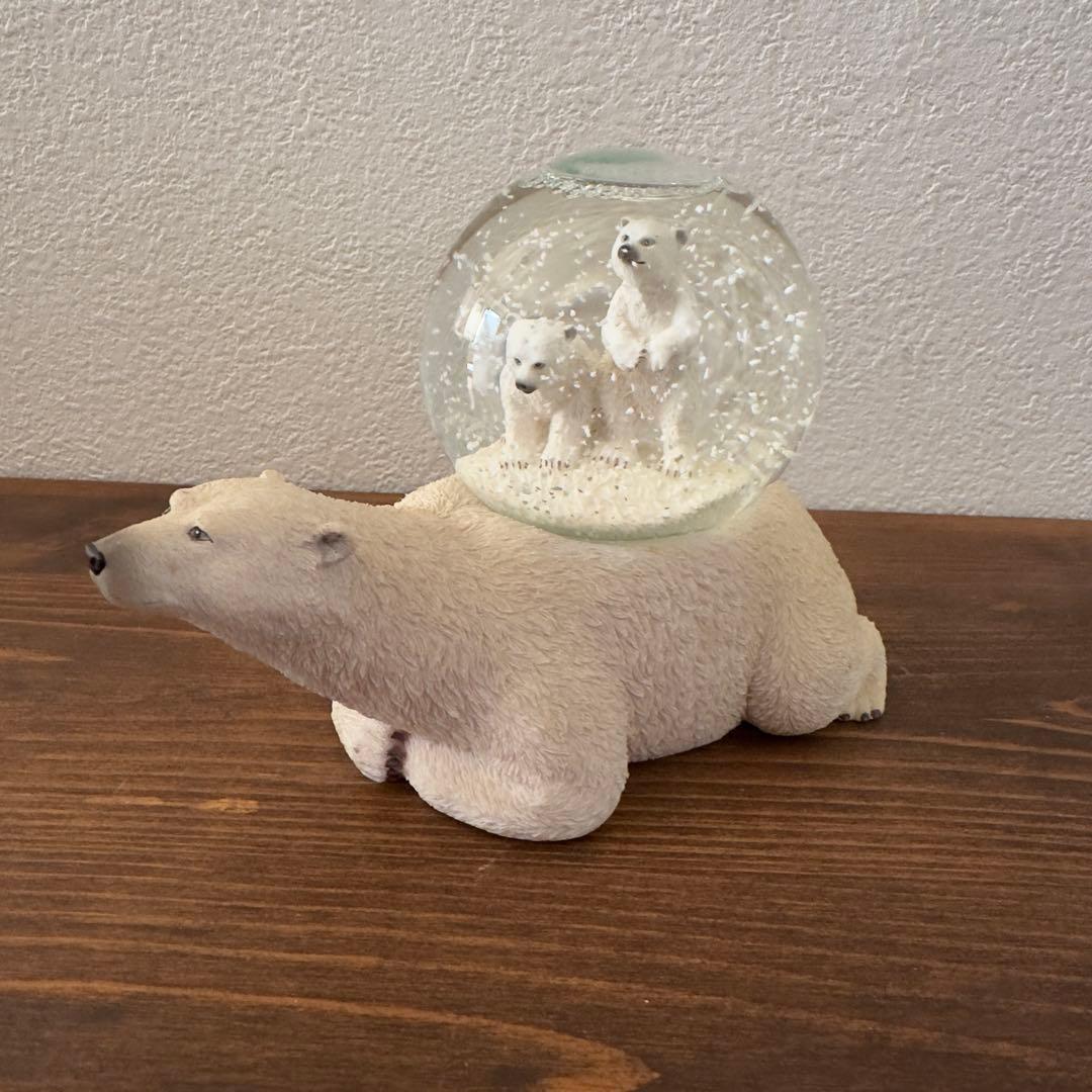 Twinkle社製 スノードーム シロクマの親子