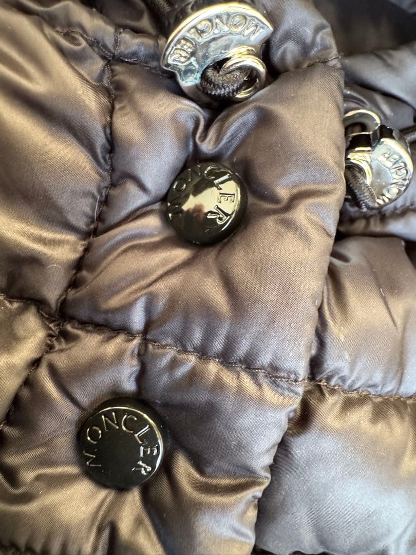 モンクレール ライエRaieショートダウンジャケットブラックサイズ2 巾着袋付き