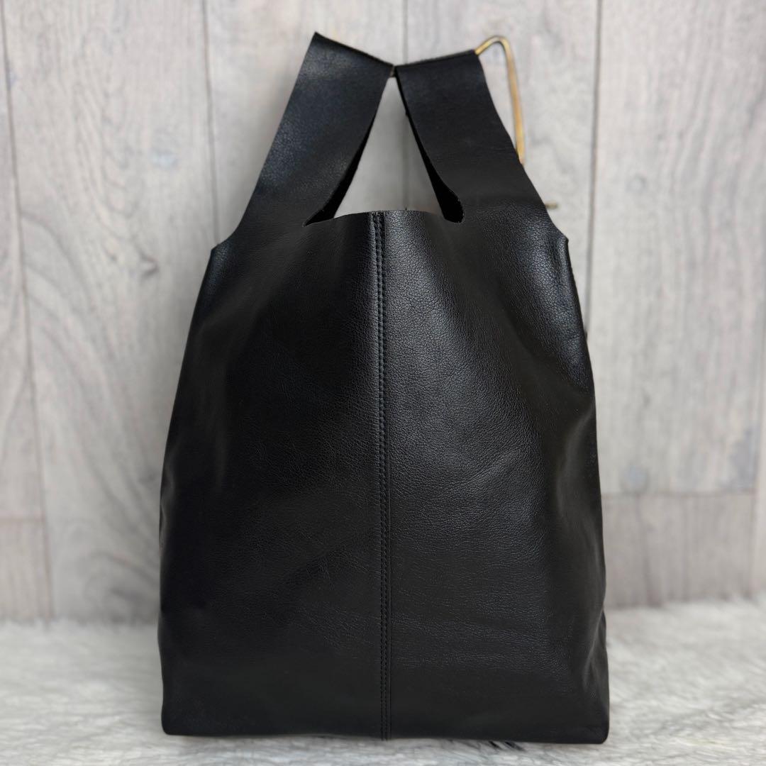 美品♡JURGEN LEHL ヨーガンレール デザイン レザー トートバッグ 黒