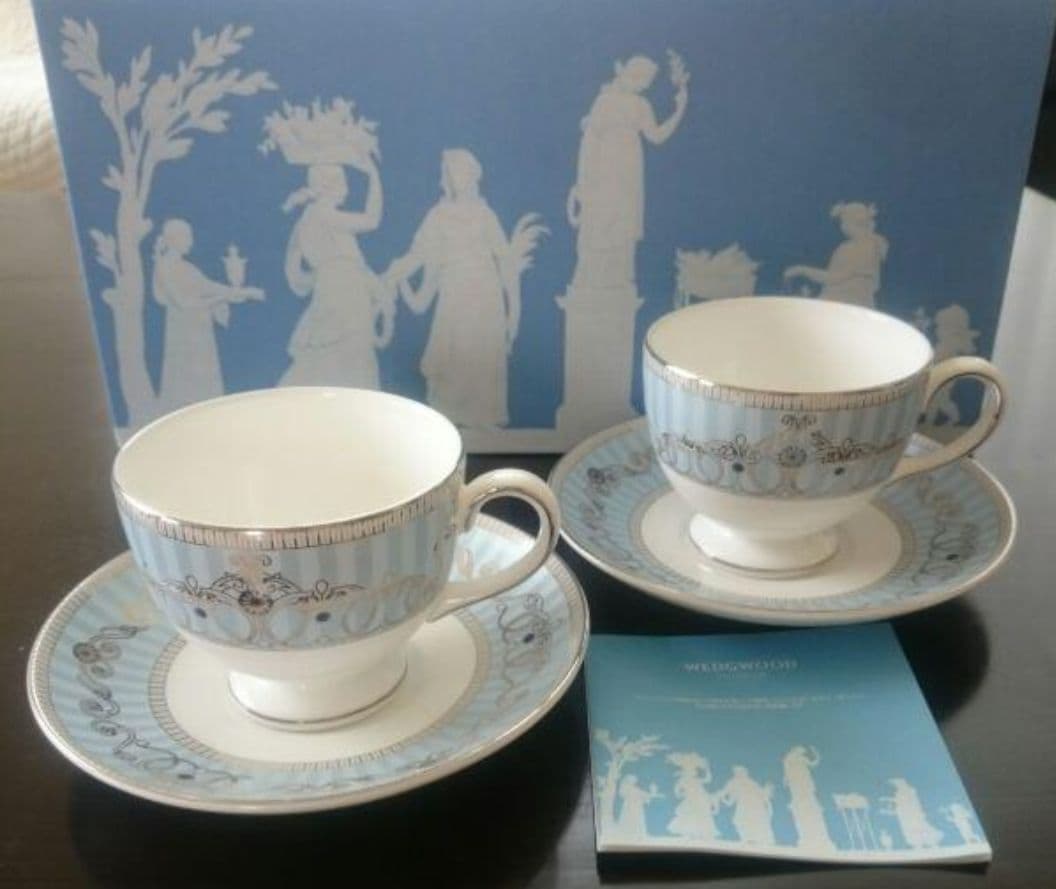 ウエッジウッド　アレクサンドラ ティーカップ&ソーサー (リー) ペアセット