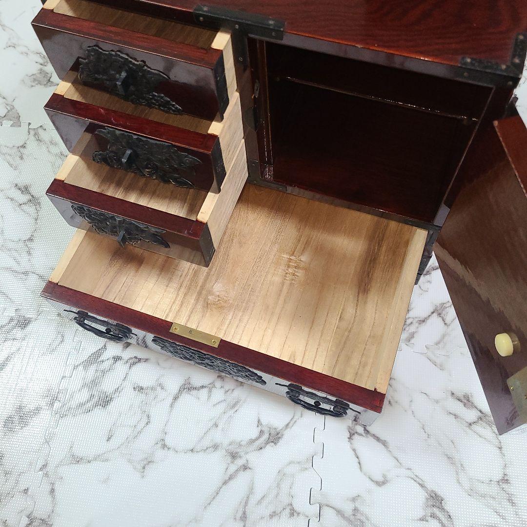 【高級品✨️】門間箪笥店 仙台箪笥 木地呂塗り 鍵付き