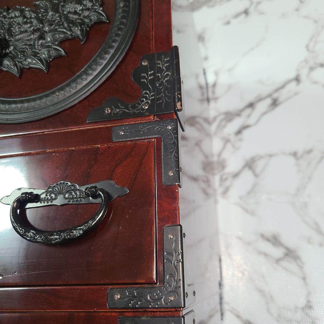 【高級品✨️】門間箪笥店 仙台箪笥 木地呂塗り 鍵付き