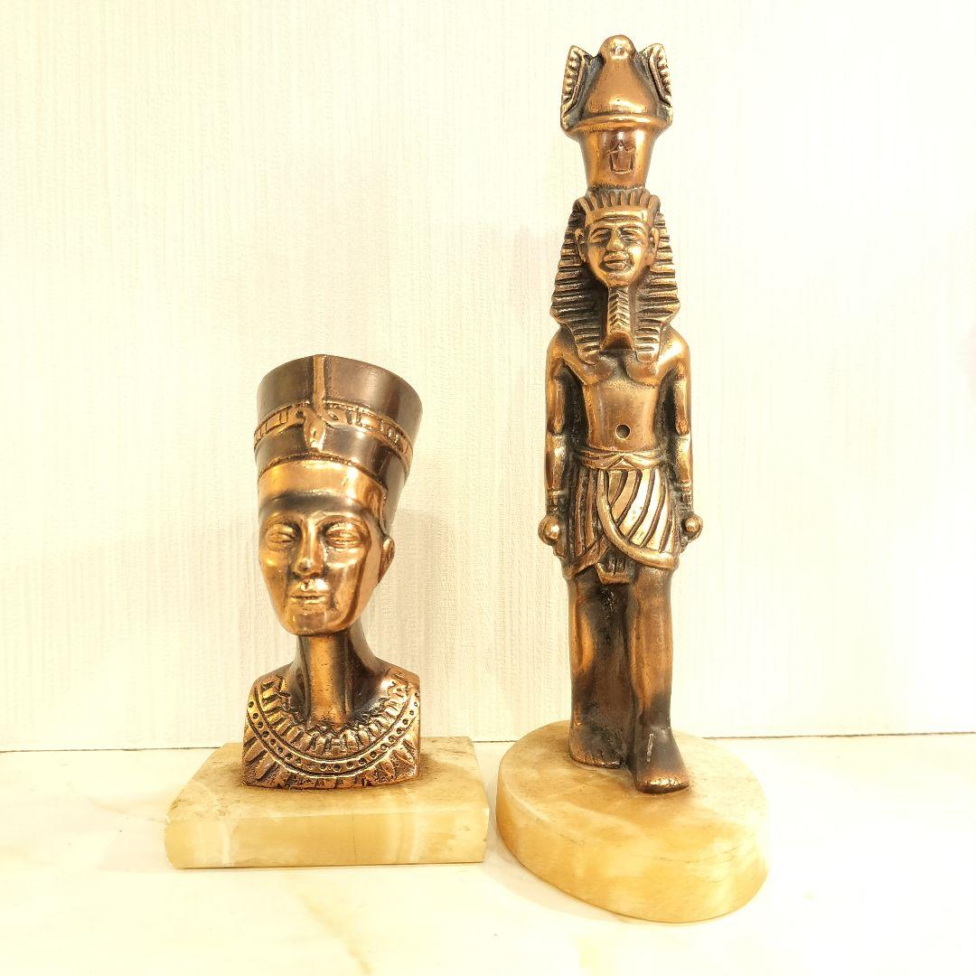 ブロンズ オブジェ エジプト ヴィンテージ ２体セット