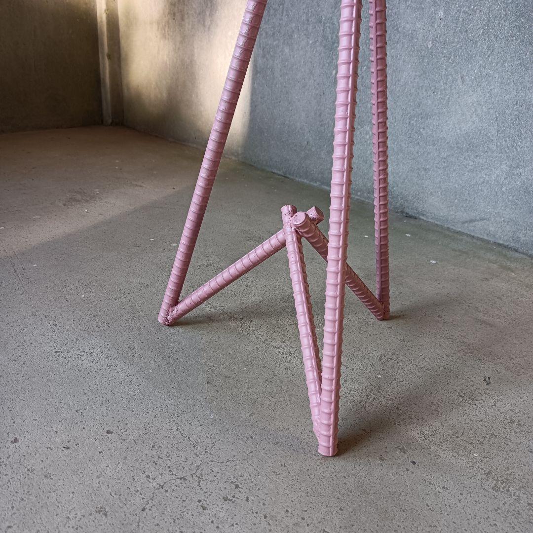 木製アーチ型スタンド看板 つや消しくすみピンク