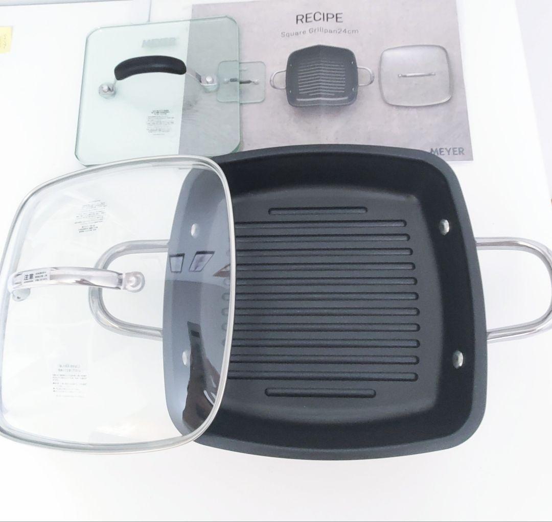 【美品/レシピ付き】MEYER マイヤー スクエアグリルパン 24cm