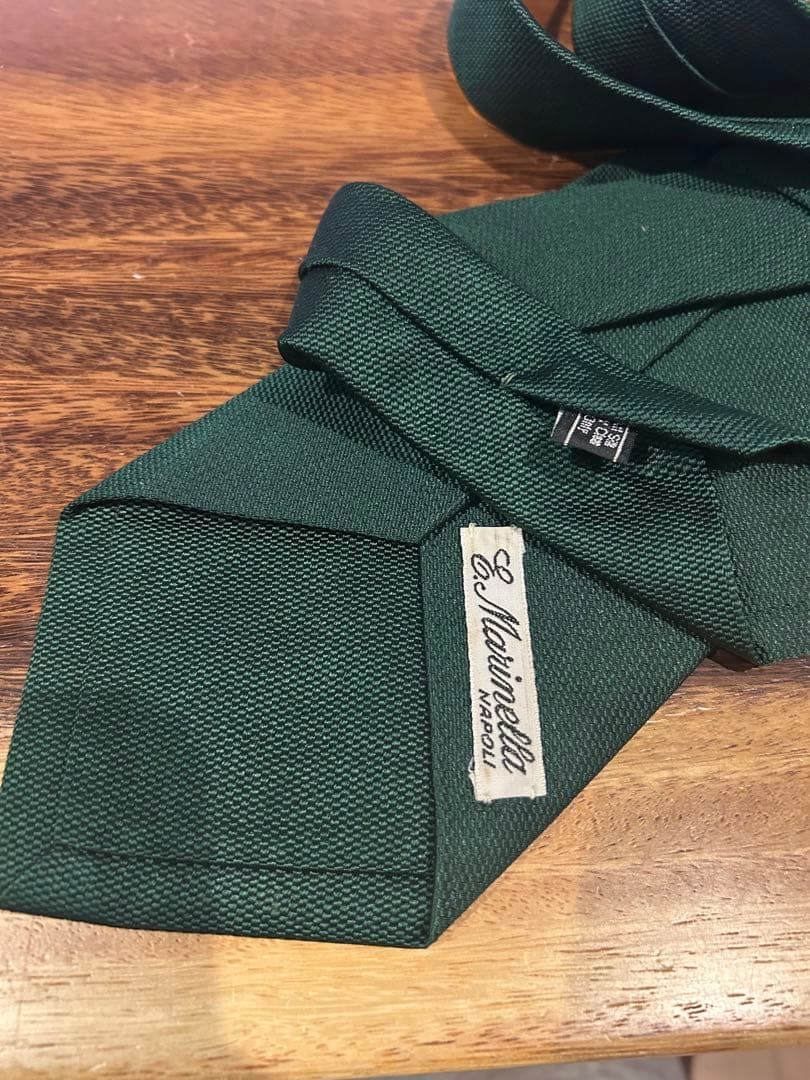 マリネッラ ネクタイ グリーン 大検幅約10センチ