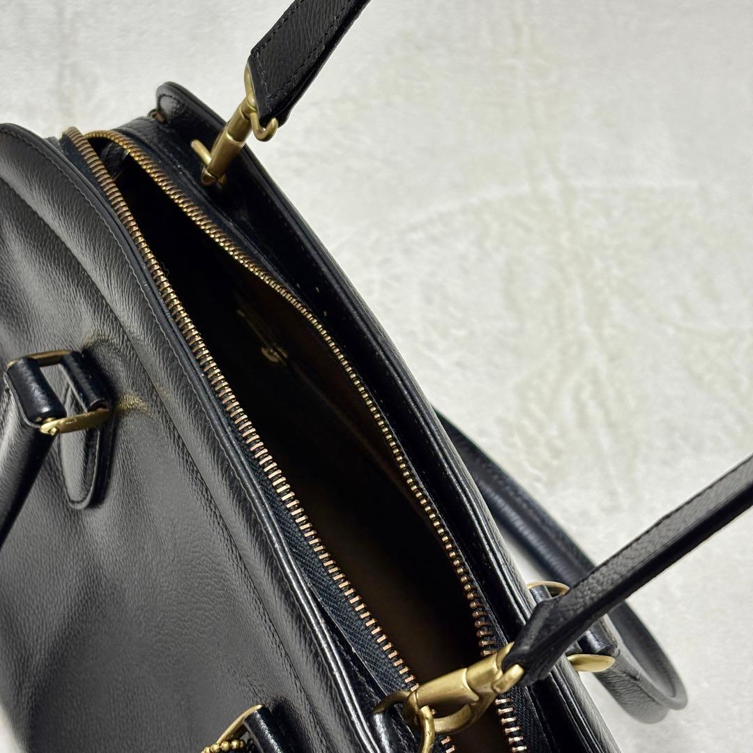 coach ミニボストン　レザー　バッグ　本革　ブラック　２WAY　4410