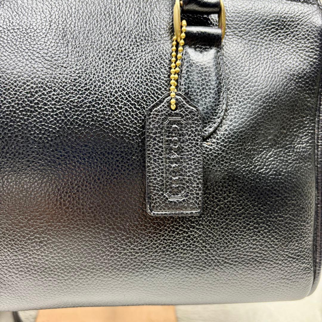 coach ミニボストン　レザー　バッグ　本革　ブラック　２WAY　4410