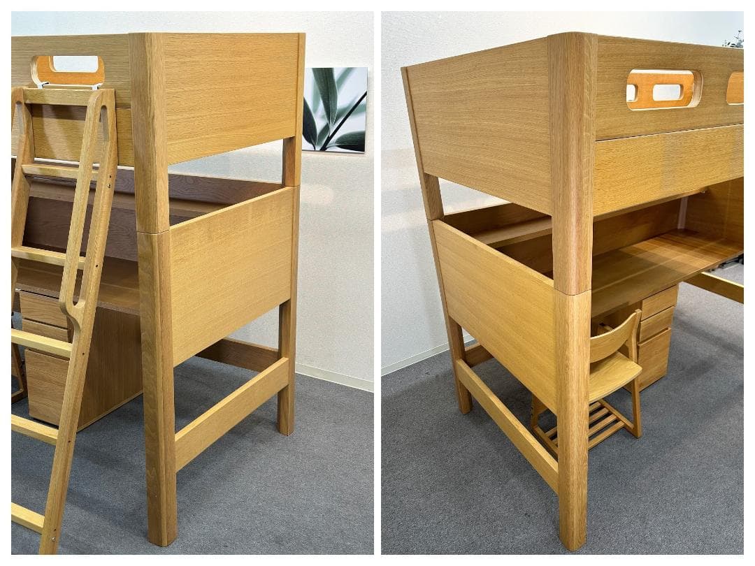 入学準備に■アクタス■FUZZLE　ロフトベッドセット　キッズ　ベッド＆デスク