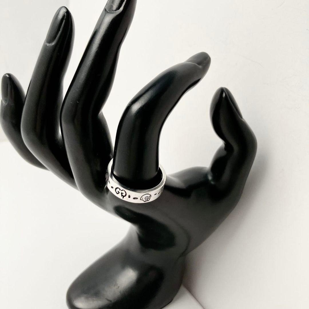 極美品 グッチ GUCCI 925 ゴースト リング 指輪 シルバー 1211