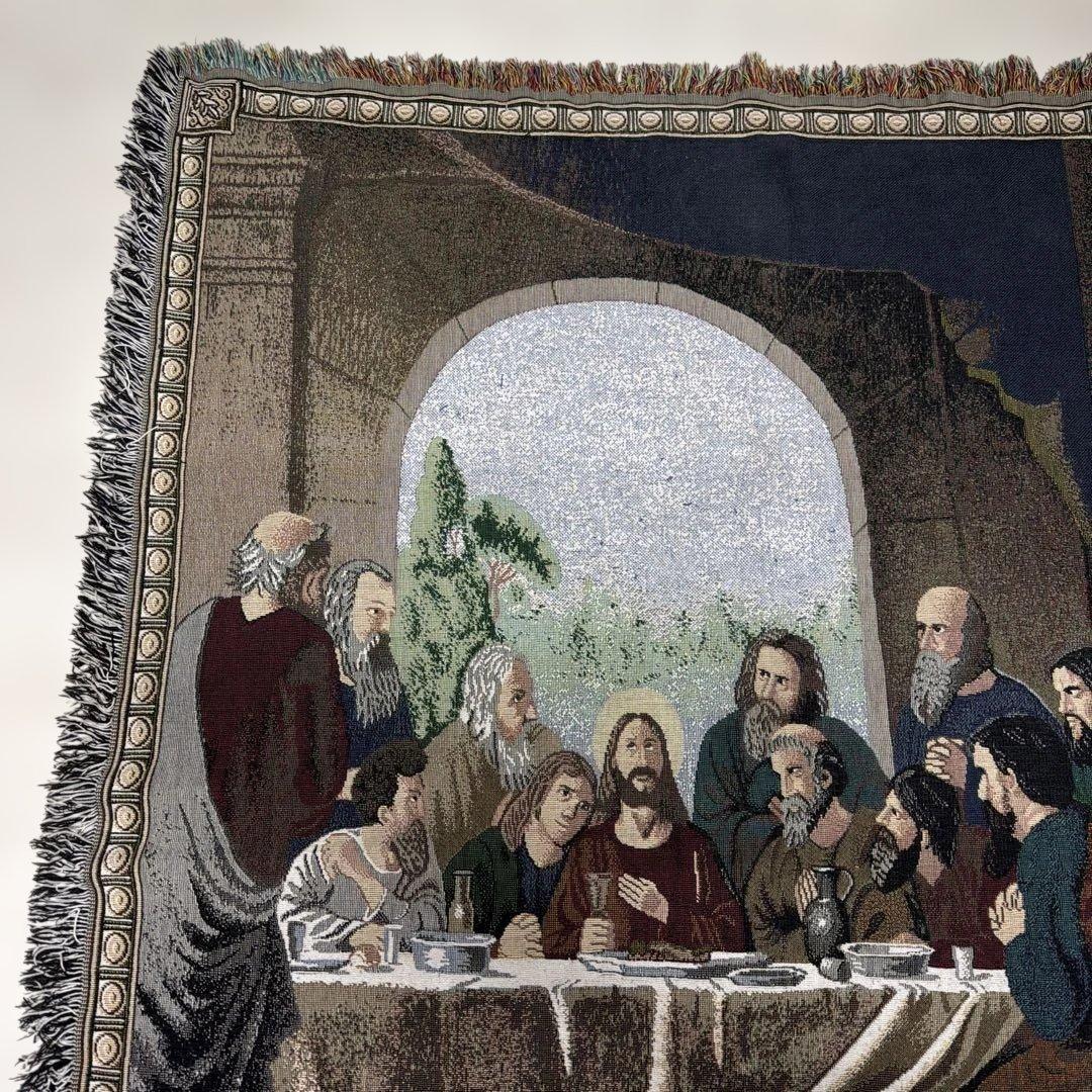 最後の晩餐　マルチカバー　ソファカバー　ヴィンテージラグ　165x128