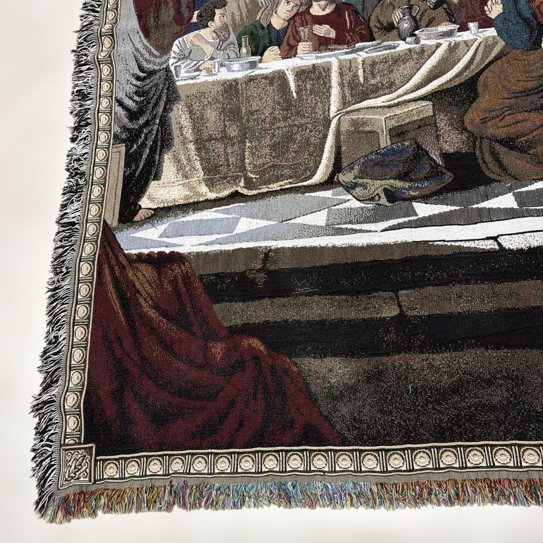 最後の晩餐　マルチカバー　ソファカバー　ヴィンテージラグ　165x128