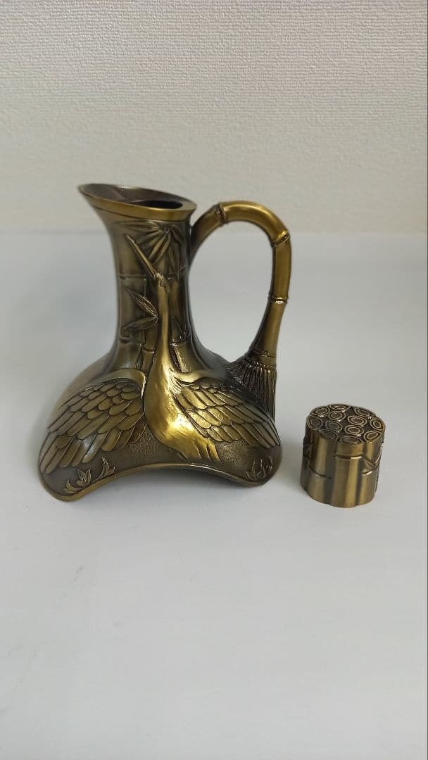 スーパーニッカボトルカバー 鶴と竹の彫刻