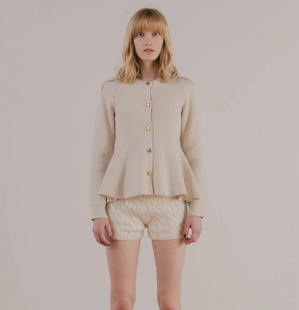 THETOE TOÉ Rosen Peplum Cardigan