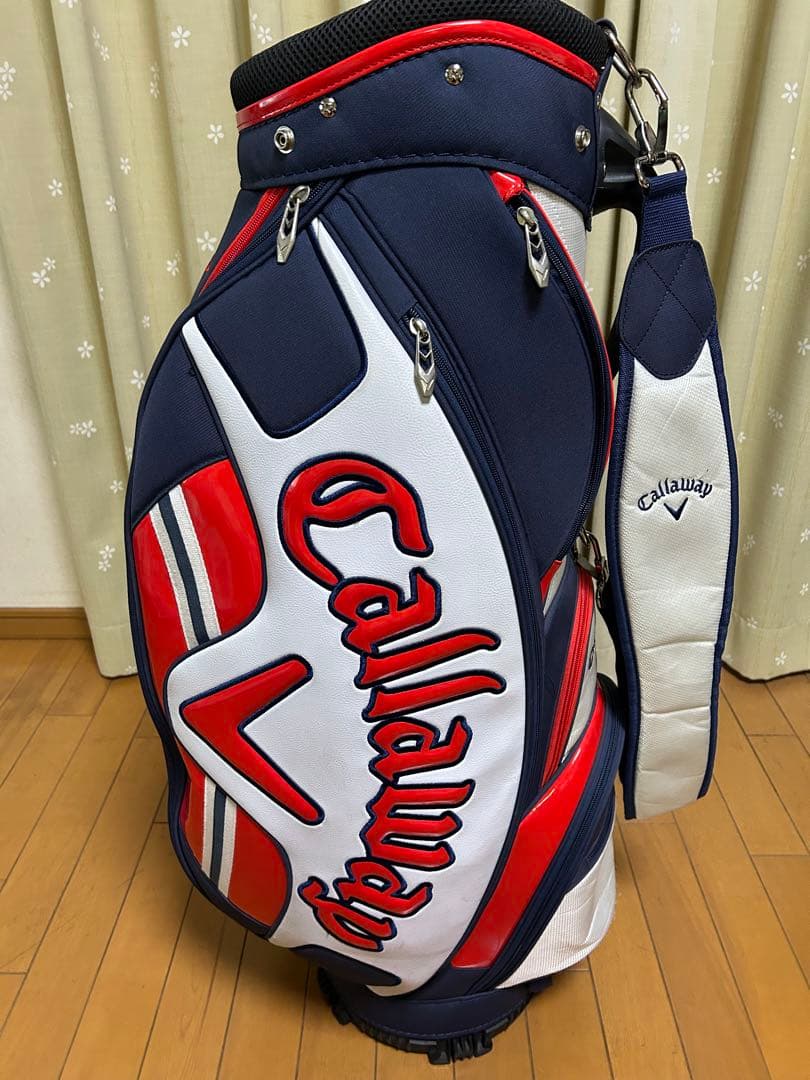 Callaway キャロウェイキャディバッグ 白紺赤　メンズ　ゴルフ