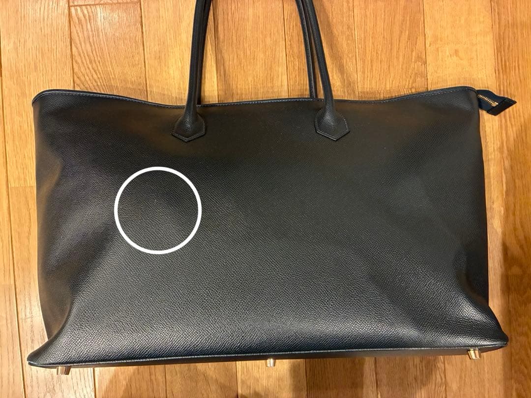 Cisei ＋h レザートートバッグ　ネイビー