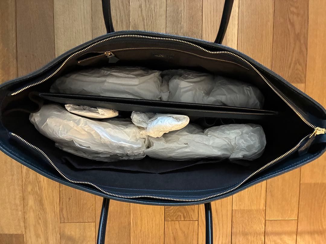 Cisei ＋h レザートートバッグ　ネイビー