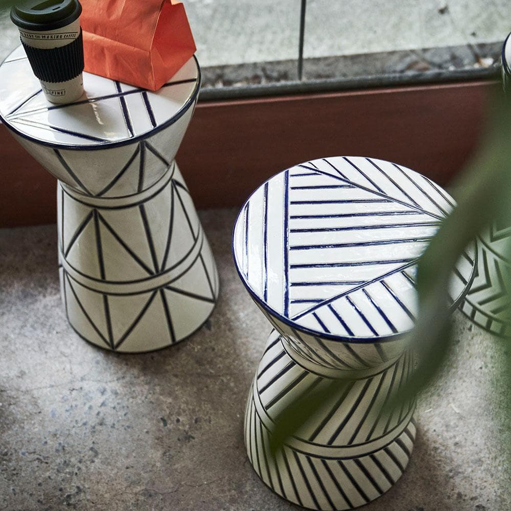 新品 送料込み スツール 椅子 陶器 花台 1台 H45cm