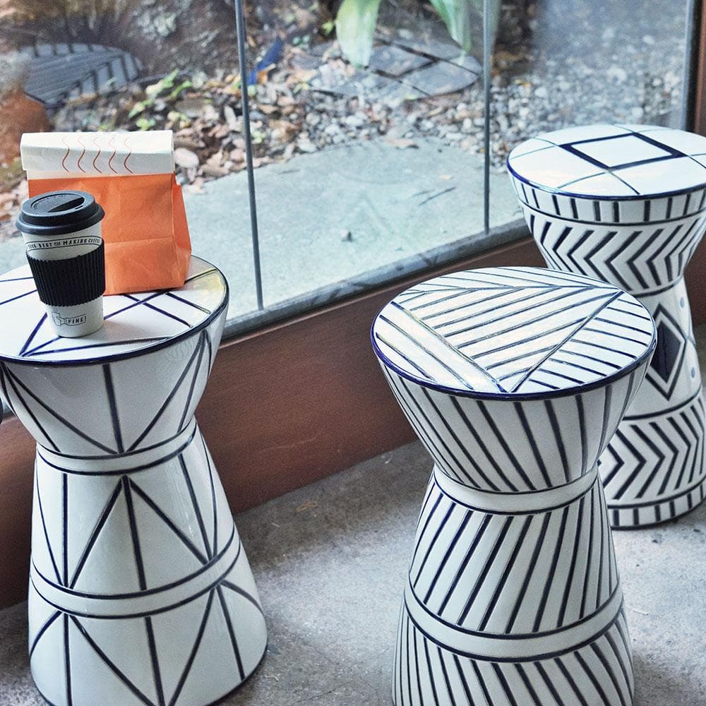 新品 送料込み スツール 椅子 陶器 花台 1台 H45cm