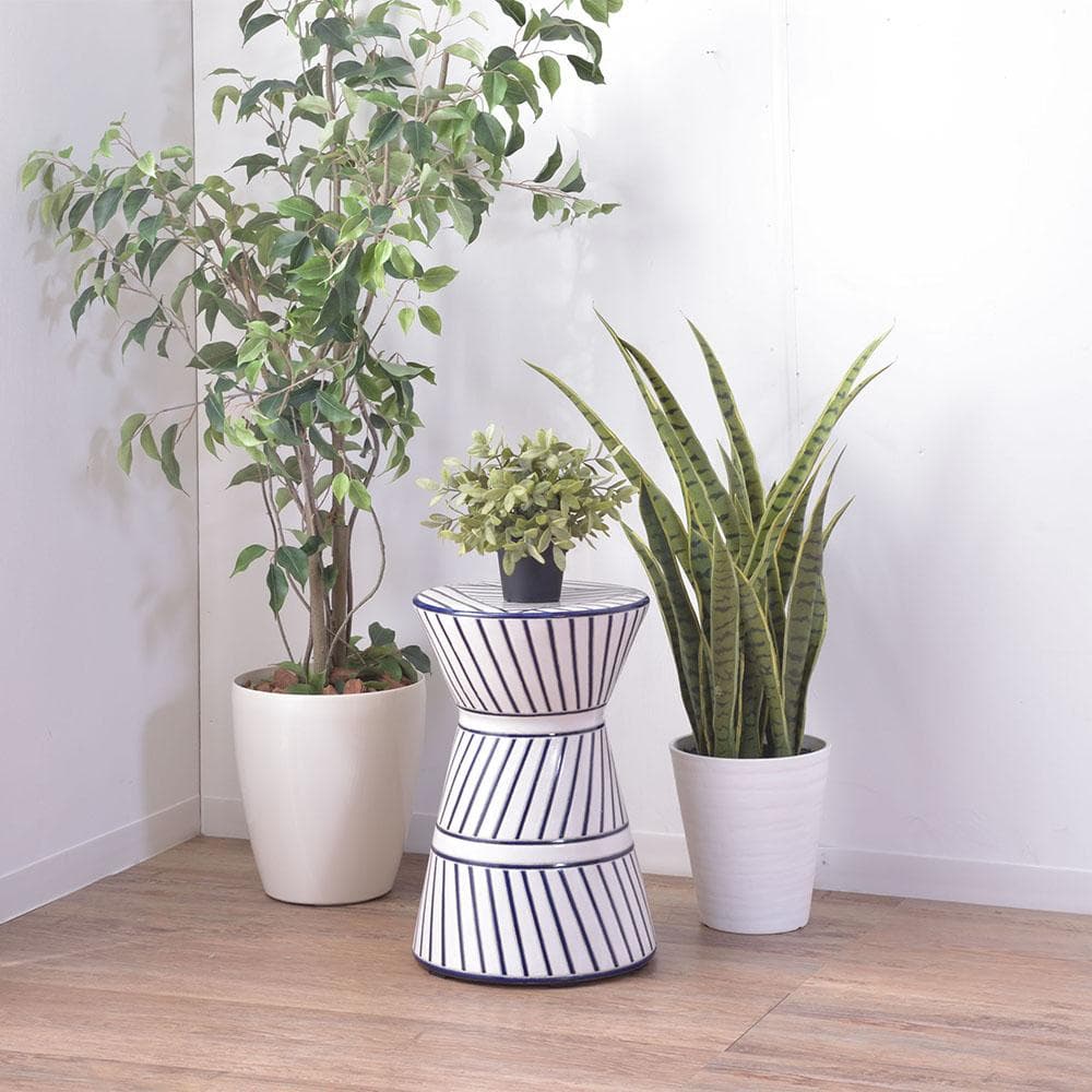 新品 送料込み スツール 椅子 陶器 花台 1台 H45cm