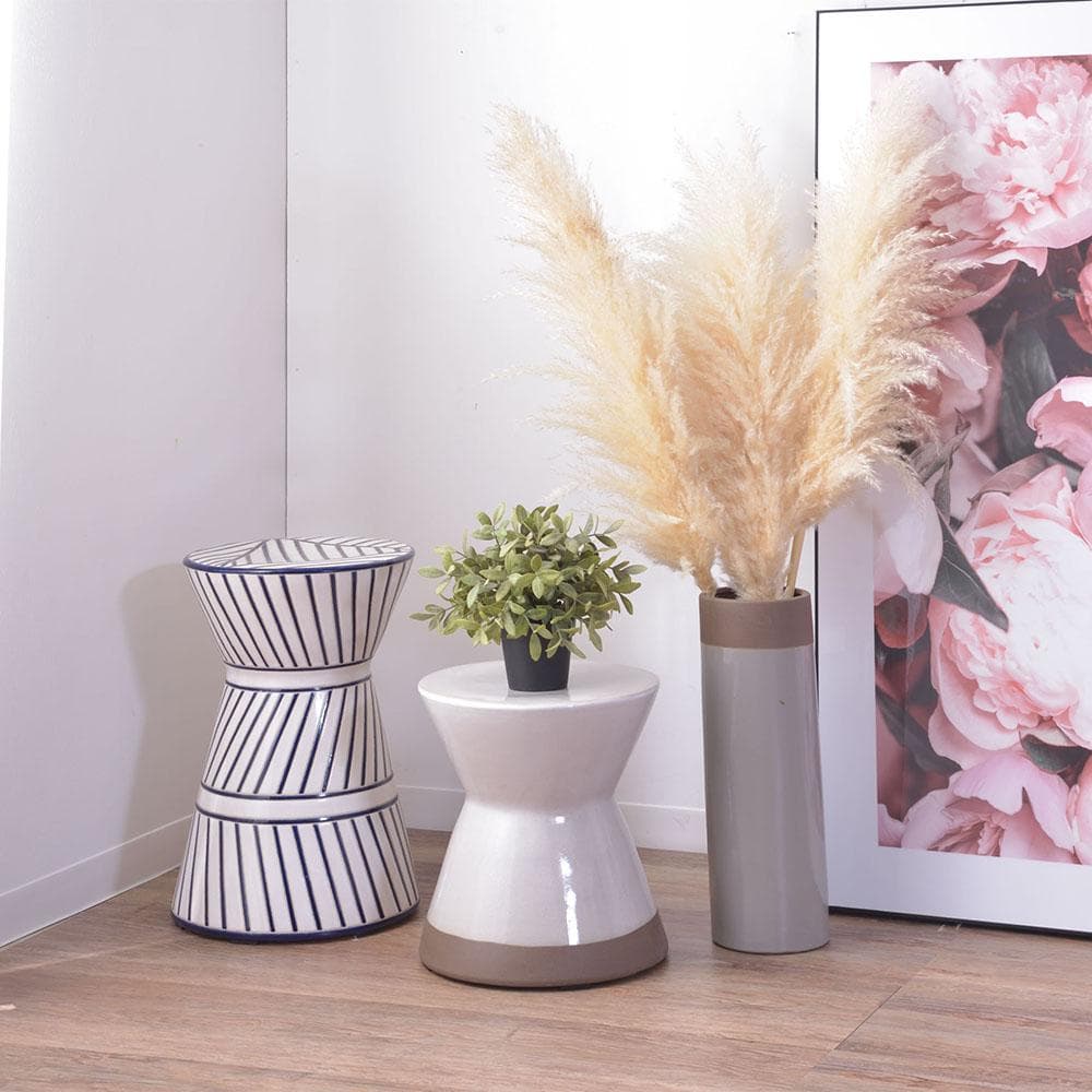 新品 送料込み スツール 椅子 陶器 花台 1台 H45cm