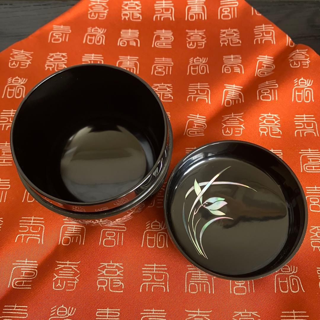 茶道具 高麗乾漆螺鈿 四君子棗 南山造 共箱