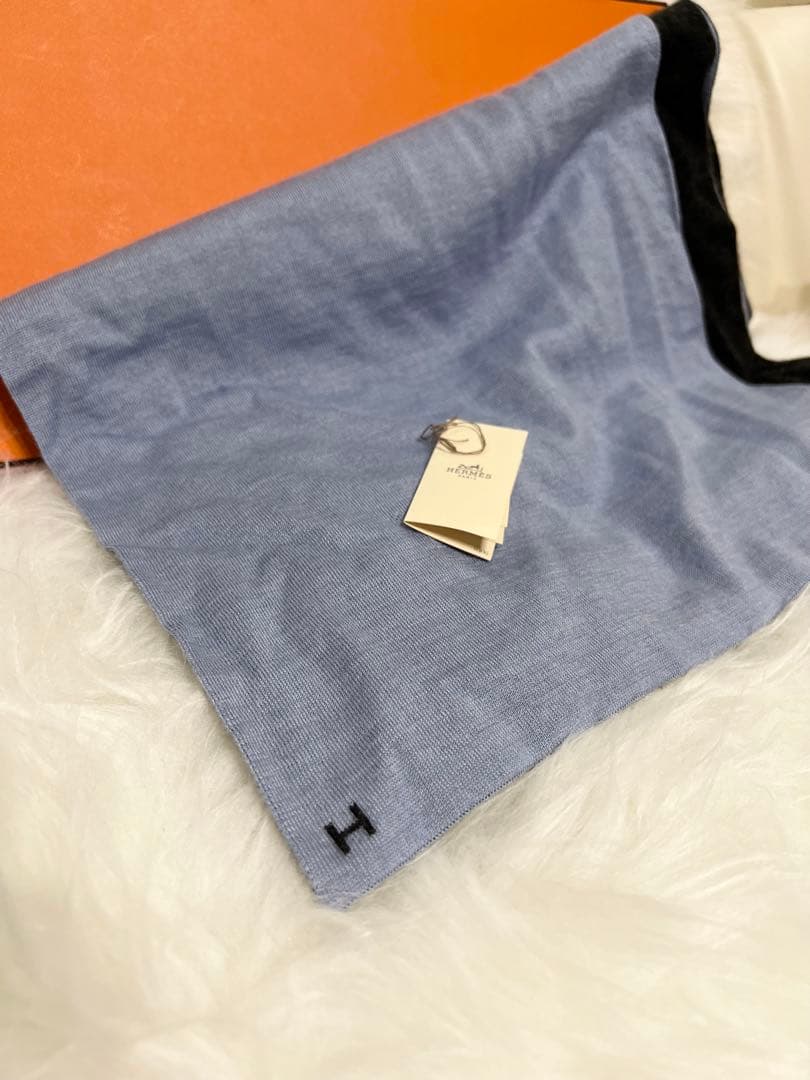 HERMES エルメス マフラー ショール シルク×カシミヤ